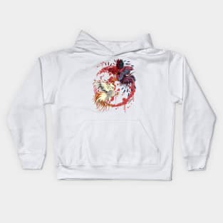 Rooster Cock Fight Farm Animal Chicken Farmer Novelty Gift Kids Hoodie